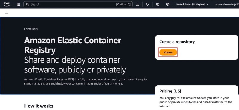 UI button to create Amazon ECR (private) UI button to create Amazon ECR (private)